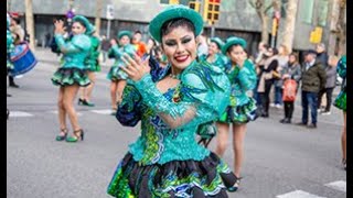 Caporales San Simon Cochabamba filial Barcelona rua dia de la constitución 2022 [upl. by Erdda]