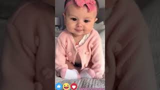 😂cute baby girl playing love song babymusic baby cutebaby [upl. by Neesay]