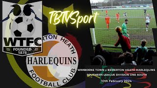 HIGHLIGHTS Wimborne Town v Bemerton Heath Harlequins Southern League Div 1 South nonleague [upl. by Seaman705]