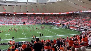 BC Lions vs Winnipeg Blue Bombers CFL family day at BC Place Stadium [upl. by Sammy466]