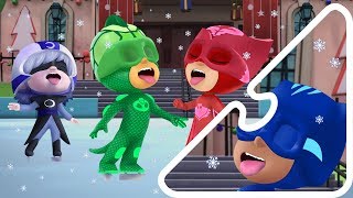 Heroes Pj Masks catch snowflakes tongues  Great puzzles [upl. by Dhiman]