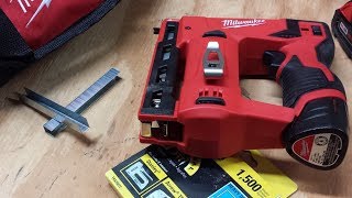 Milwaukee M12 38quot Crown Stapler Review [upl. by Virginia270]