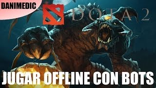 Turorial  Dota 2 Cómo jugar a Diretide offline con bots [upl. by Jarrett628]