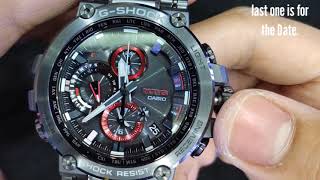 Casio GShock MTGB1000  Adjust Time [upl. by Houser]