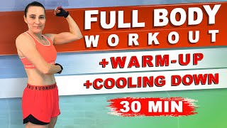 30 min FULL BODY workout with FINISHER 🔥  WARMUP  LEG  ABS  TABATA  CARDIO  FINISHER  COOL [upl. by Sayers]