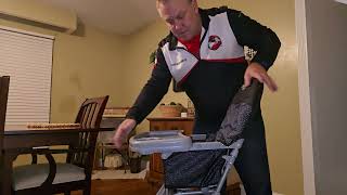 Costco Kids High Chair  How to unfold for setup get tray in the best position and then put it away [upl. by Carey967]