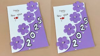 New Year card making handmade 2025  DIY Happy New Year Card [upl. by Kelcey739]