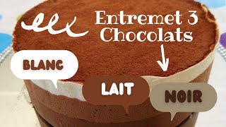 ENTREMET TROIS CHOCOLATS [upl. by Srednas372]