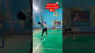 Good rally stroke control 🙄🏸 badminton badmintonplayer youtubeshorts shorts subscribe sports [upl. by Yesnikcm]