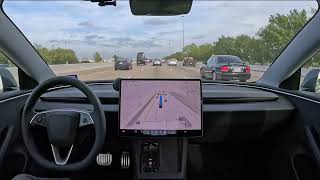 Tesla Full Self Driving 12563timelapse video roundtrip Tesla Delivery Center Cypress TX4K HD [upl. by Nicolle575]