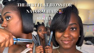 THE BEST FLAT IRONS FOR NATURAL HAIR IN 2024 from a licensed cosmetologist pov 🤭 [upl. by Jablon930]