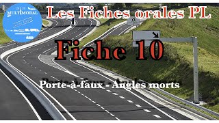 Fiche 10  Porte à faux Angles morts Les Fiches Orales permis PL [upl. by Yazbak]