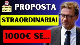 🟨 UNA PENSIONE DI 1000€ SE❗️ SOGNO O REALTA❓ PROPOSTA STRAORDINARIA❗️ [upl. by Pierro913]