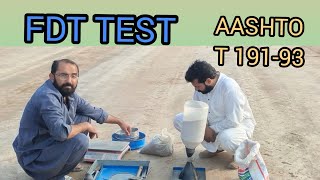 Part1 FDT test of road compaction by sand replacement method [upl. by Ttayh]