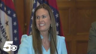 Arkansas Gov Sarah Huckabee Sanders congratulates father for his nomination as ambassador to Israel [upl. by Ecaj245]