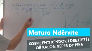 Matura Ndërvite  Koeficenti kendor I drejtëzës që kalon nëpër dy pika [upl. by Nairrod56]