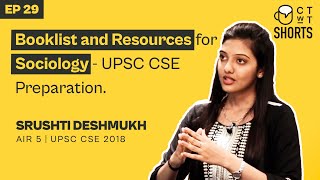 Booklist and Resources for Sociology  UPSC CSE Preparation by IAS Srushti Deshmukh [upl. by Oruntha718]