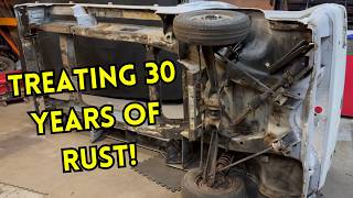 TIME TO FIX THIS RUSTY 1986 KEI TRUCK CHASSIS BUZZWELD TREATMENT [upl. by Oicnaneb888]