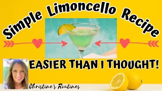 Surprisingly easy LIMONCELLO recipe Only 4 ingredients limoncello [upl. by Ahsienad]