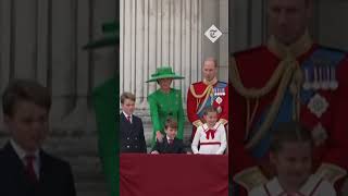 PrinceLouis once again steals the show on Buckingham Palace balcony TroopingtheColour 2023 [upl. by Linda]