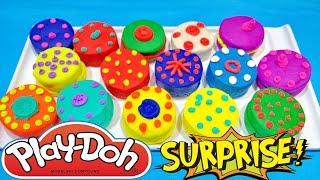 Play Doh Food Desserts Cookie Creations Surprise Toys Unboxing Playdough Videos For Children [upl. by Gnav]