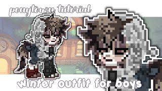 ✮⋆˙⛄Pony Town⋆˙ ∘₊✧─ Winter Outfit for Boy Tutorial─✧₊∘ •°HOLIDAY EDITION SKIN°• ⋆˙ by szha ⋆˙ [upl. by Ida229]