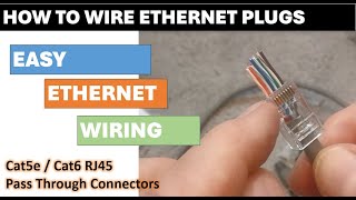 How to Terminate Ethernet Plugs the Easy Way EJ45 Pass through Connectors [upl. by Ymaral]