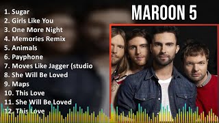 Maroon 5 2024 MIX Best Songs  Sugar Girls Like You One More Night Memories Remix [upl. by Ringler886]