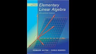 HOWARD ANTON LINEAR ALGEBRA LECTURE 2 [upl. by Haff]