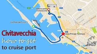 How to get to cruise port Civitavecchia 2018  shuttle bus station to cruise ship Sony AS300 [upl. by Nivag]