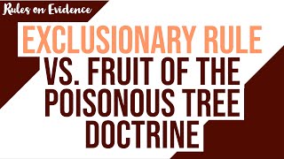 Exclusionary Rule vs Fruit of the Poisonous Tree Doctrine Evidence Discussion [upl. by Elleinahc]