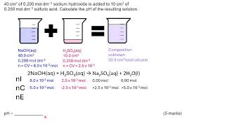 pH of a mixture of a dibasic acid and strong alkali NaOH in excess [upl. by Nahgam]