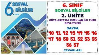 6 Sınıf Sosyal Bilgiler Ders Kitabı Sayfa 40 41 42 43 44 45 46 47 48 50 51 52 53 55 56 57 Cevapları [upl. by Eelarat]