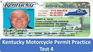 Kentucky Motorcycle Permit Practice Test 4 [upl. by Krauss]