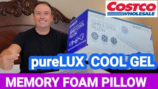 PureLUX Simply Cool Gel Memory Foam Pillow Costco [upl. by Atronna]