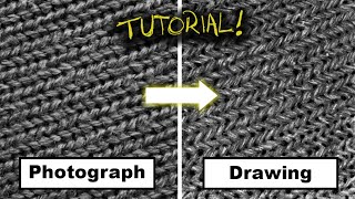 How to Draw Hyper Realistic Woven Fabric EASY StepbyStep [upl. by Notaes415]