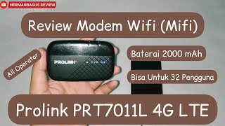 Review Prolink PRT7011L Mifi Modem Wifi 4G LTE All Operator [upl. by Palma273]