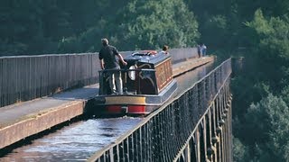 Walking and Barging the Pontcysyllte Aqueduct Llangollen Canal [upl. by Etyak]