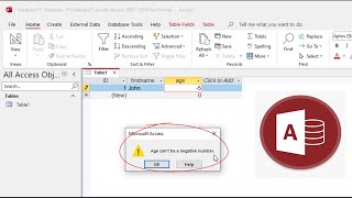 No More Negative Numbers Fix MS Access Database Validation Rule [upl. by Rahs]