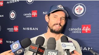 Winnipeg Jets Practice Report Connor Hellebuyck good insight on controversial goal allowed [upl. by Eetnahs912]