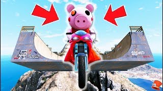 Ultimate Roblox Piggy BMX DEATHRUN GTA 5 Mods FNAF RedHatter [upl. by Eneleoj]