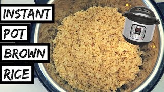 INSTANT POT BROWN RICE ☆ easy AF [upl. by Lednek]