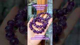 purple crystal stone glitter energyreading wisdom bracelet jewelry jewellery shorts grace [upl. by Dayiz]