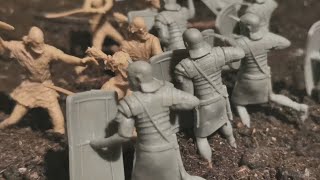 Romans vs Barbarians battle short stop motion [upl. by Neih301]