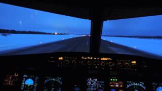 922015 from Kittilä to Helsinki A320 takeoff [upl. by Etnaed]