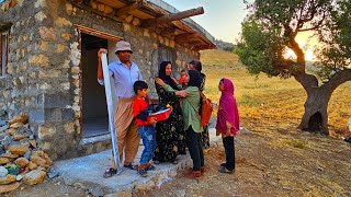 Khadijas return to her family plastering and cooking delicious nomadic food [upl. by Tristram]