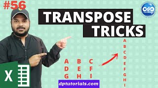 Excel Trick56  How To Transpose Multiple Columns And Rows Into Single Column  dptutorials [upl. by Walsh]