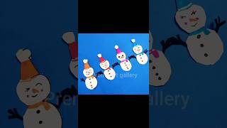 Diy paper snowman craft idea for kids trending shortvideo shorts viral cartoon comedy anaya [upl. by Namrehs]