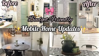 ✨BUDGET FRIENDLY FARMHOUSE STYLE MOBILE HOME MAKEOVER mobilehomeliving homeupdates budgetfriendly [upl. by Nadab454]