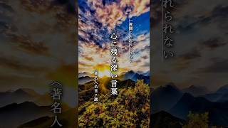 【心に残る著名人の深い名言】 名言 名言格言チャンネル 言葉 苦悩 [upl. by Kano]